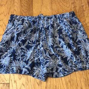 Briggs blue floral shorts size large
